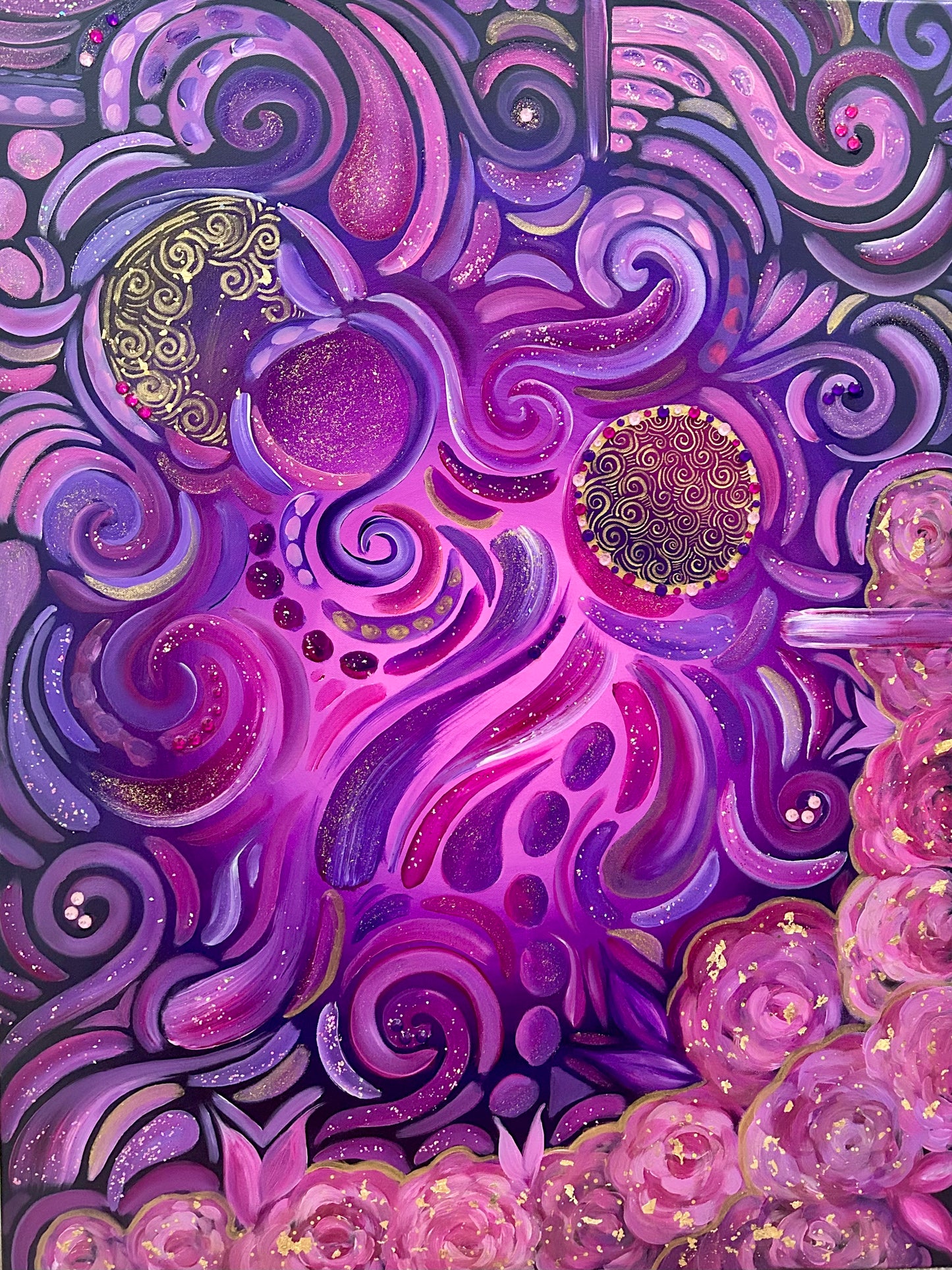 ༻Purple Roses PRINT༺ 8.5" x 11"