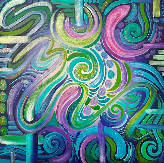 ༻Rainbow Flourite PRINT༺ 7.5" x 7.5"